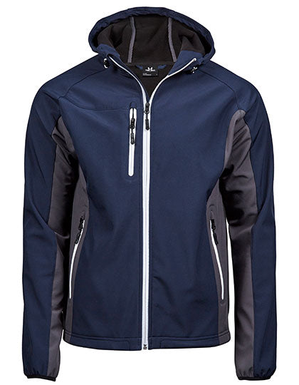 Men´s Hooded Lightweight Performance Softshell Jacket in Navy, Größe 3XL