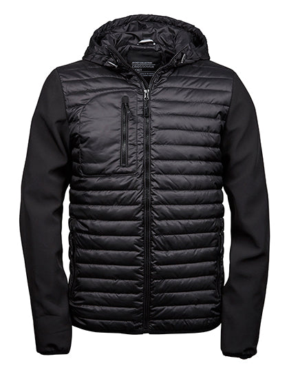 Men´s Hooded Crossover Jacket in Black, Größe 3XL