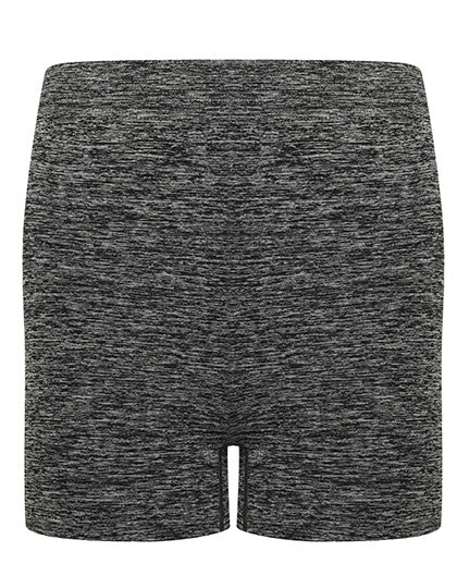 Ladies´ Seamless Shorts in Dark Grey Marl, Größe L/XL