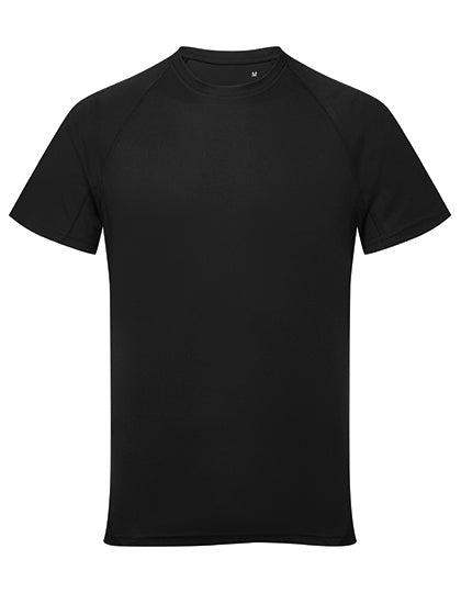 Men´s Panelled Tech Tee in Black, Größe 3XL