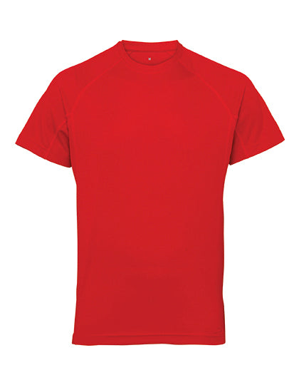 Men´s Panelled Tech Tee in Fire Red, Größe 3XL