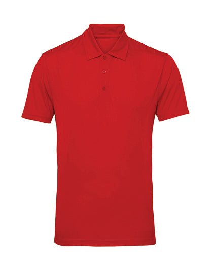 Men´s Panelled Polo in Fire Red, Größe 3XL