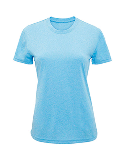 Women´s Performance T-Shirt in Turquoise Melange, Größe XL
