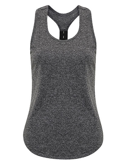 Women´s Performance Strap Back Vest in Black Melange, Größe XL