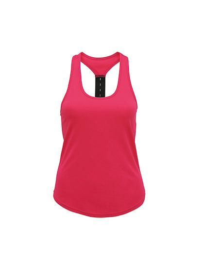 Women´s Performance Strap Back Vest in Hot Pink, Größe XL