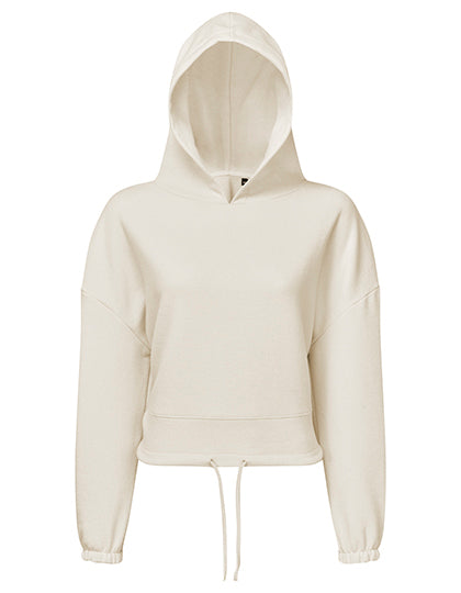 Women´s Cropped Oversize Hoodie in Natural, Größe XXL