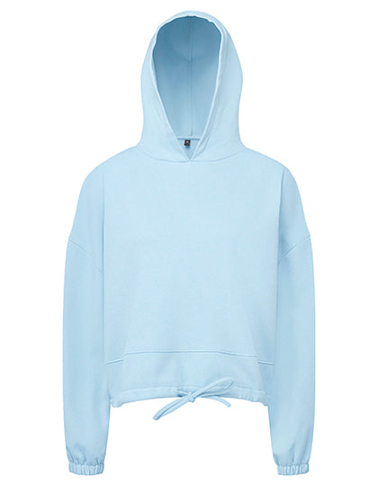 Women´s Cropped Oversize Hoodie in Sky Blue, Größe XXL
