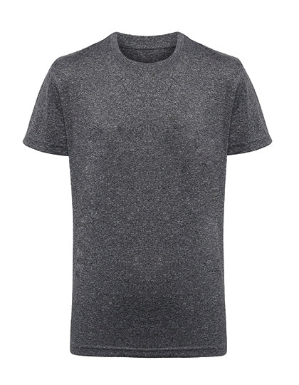 Kids Performance T-Shirt in Black Melange, Größe 12/13