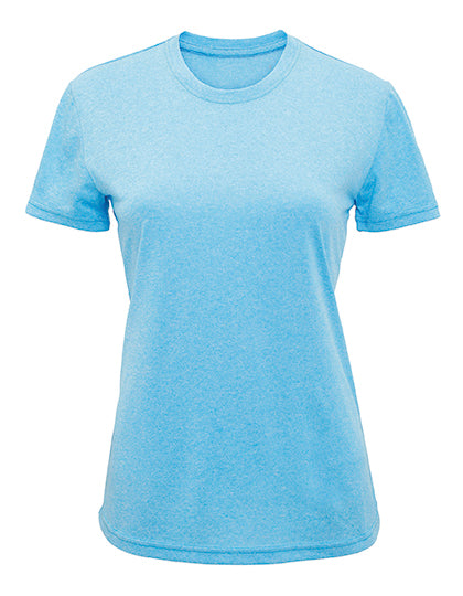 Women´s Recycled Performance T-Shirt in Turquoise Melange, Größe XL
