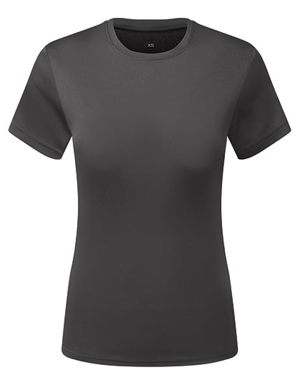 Women´s Textured Recycled T-Shirt in Charcoal, Größe XXL