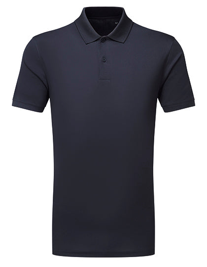 Men´s Textured Recycled Polo Shirt in French Navy, Größe 5XL