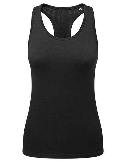 Women´s Recycled Seamless ´3D Fit´ Multi-Sport Flex Vest in Black, Größe XL