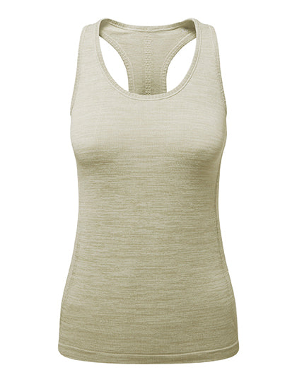 Women´s Recycled Seamless ´3D Fit´ Multi-Sport Flex Vest in Sage Green Melange, Größe XL