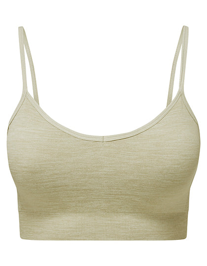 Women´s Recycled Seamless ´3D Fit´ Multi-Sport Flex Bra in Sage Green Melange, Größe XL
