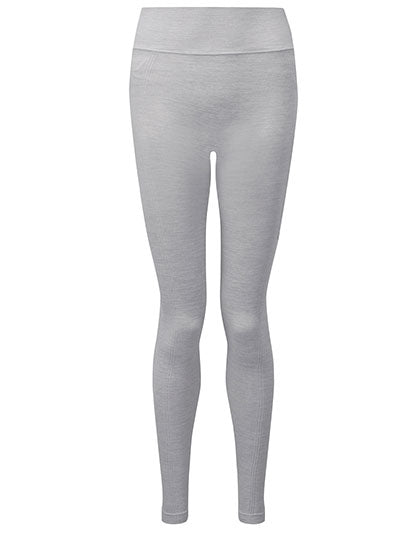 Women´s Recycled Seamless ´3D Fit´ Multi-Sport Flex Leggings in Cool Grey Melange, Größe XL