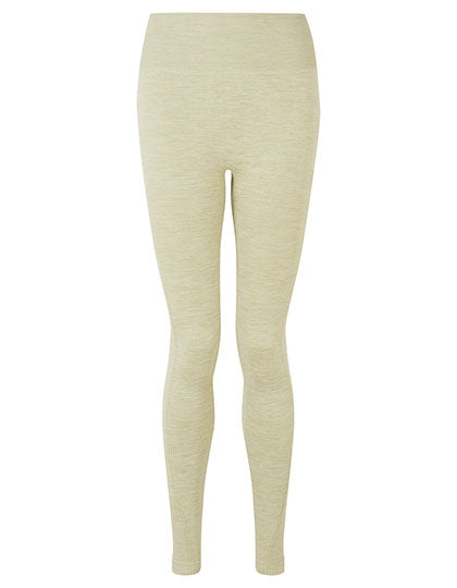 Women´s Recycled Seamless ´3D Fit´ Multi-Sport Flex Leggings in Sage Green Melange, Größe XL