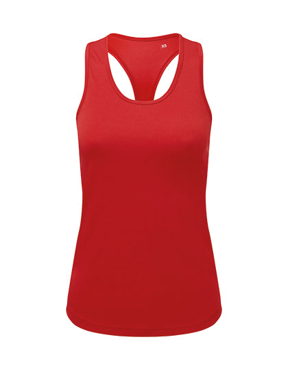 Women´s Recycled Performance Slim Racer Back Vest in Fire Red, Größe XL