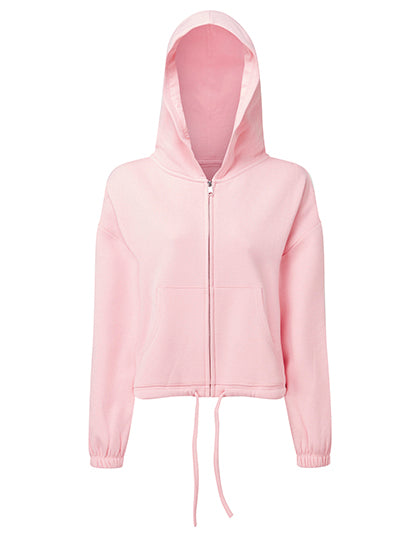 Women´s Recycled Drawstring Full-Zip Hoodie in Light Pink, Größe L/XL
