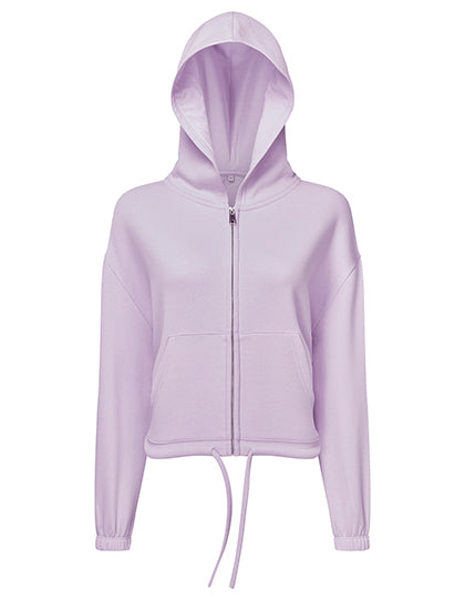 Women´s Recycled Drawstring Full-Zip Hoodie in Lilac, Größe L/XL