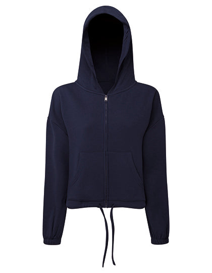 Women´s Recycled Drawstring Full-Zip Hoodie in Navy, Größe L/XL