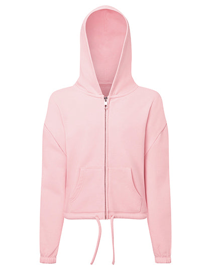 Kids Recycled Cropped Oversize Full-Zip Hoodie in Light Pink, Größe 12/13