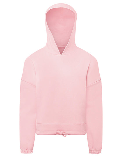 Kids Recycled Cropped Oversize Hoodie in Light Pink, Größe 12/13