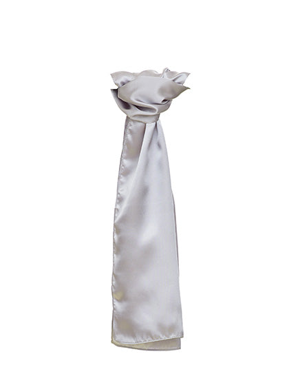 Satin Scarf in Silver, Größe 120 x 25cm