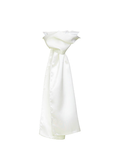 Satin Scarf in White, Größe 120 x 25cm