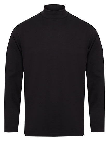 Roll-Neck Long-Sleeve Top in Navy, Größe XXL