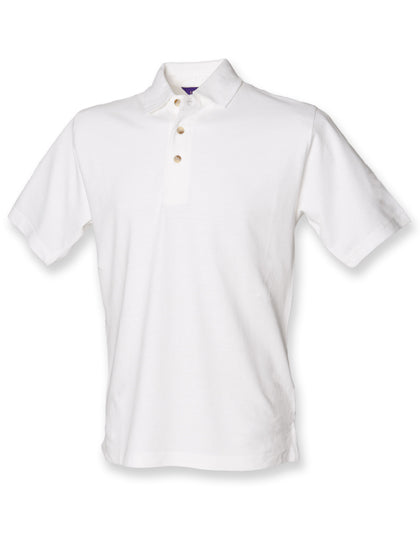 Classic Cotton Piqué Polo Shirt in White, Größe 3XL