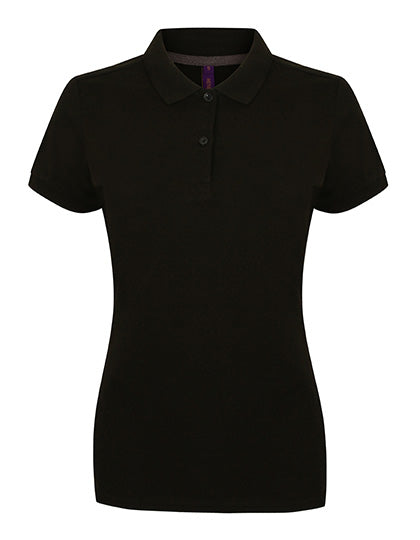 Ladies´ Micro-Fine-Piqué Polo Shirt in Black, Größe XXL