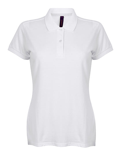 Ladies´ Micro-Fine-Piqué Polo Shirt in White, Größe XXL