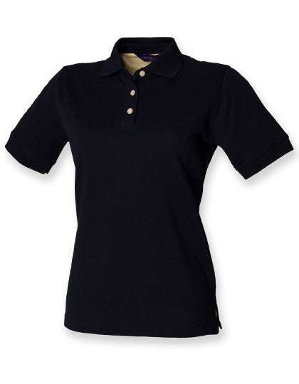 Ladies´ Classic Cotton Piqué Polo Shirt in Navy, Größe XXL