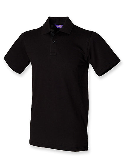 Men´s Stretch Piqué Polo Shirt in Black, Größe XS