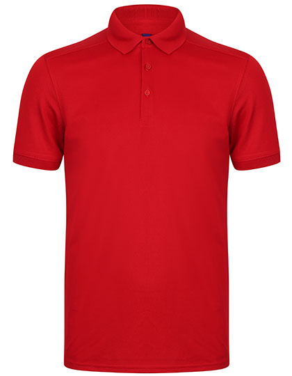 Men´s Slim Fit Stretch Polo Shirt + Wicking Finish in Red, Größe XXL