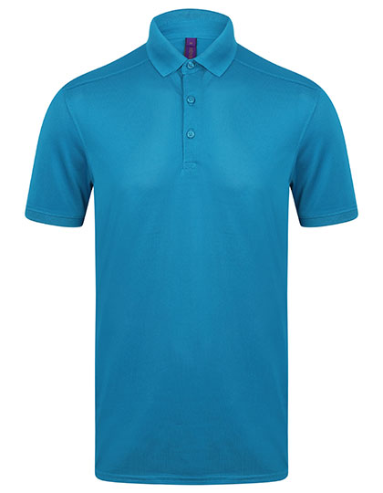 Men´s Slim Fit Stretch Polo Shirt + Wicking Finish in Sapphire Blue, Größe XXL