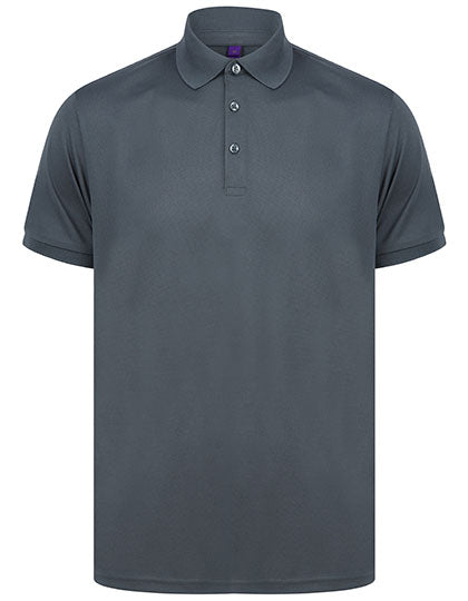Recycled Polyester Polo Shirt in Charcoal, Größe 4XL