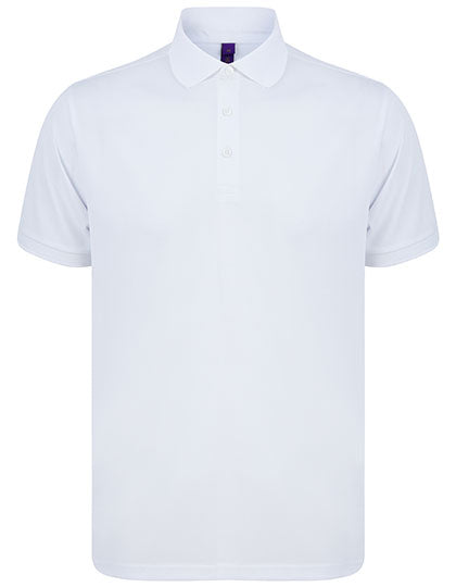 Recycled Polyester Polo Shirt in White, Größe 4XL
