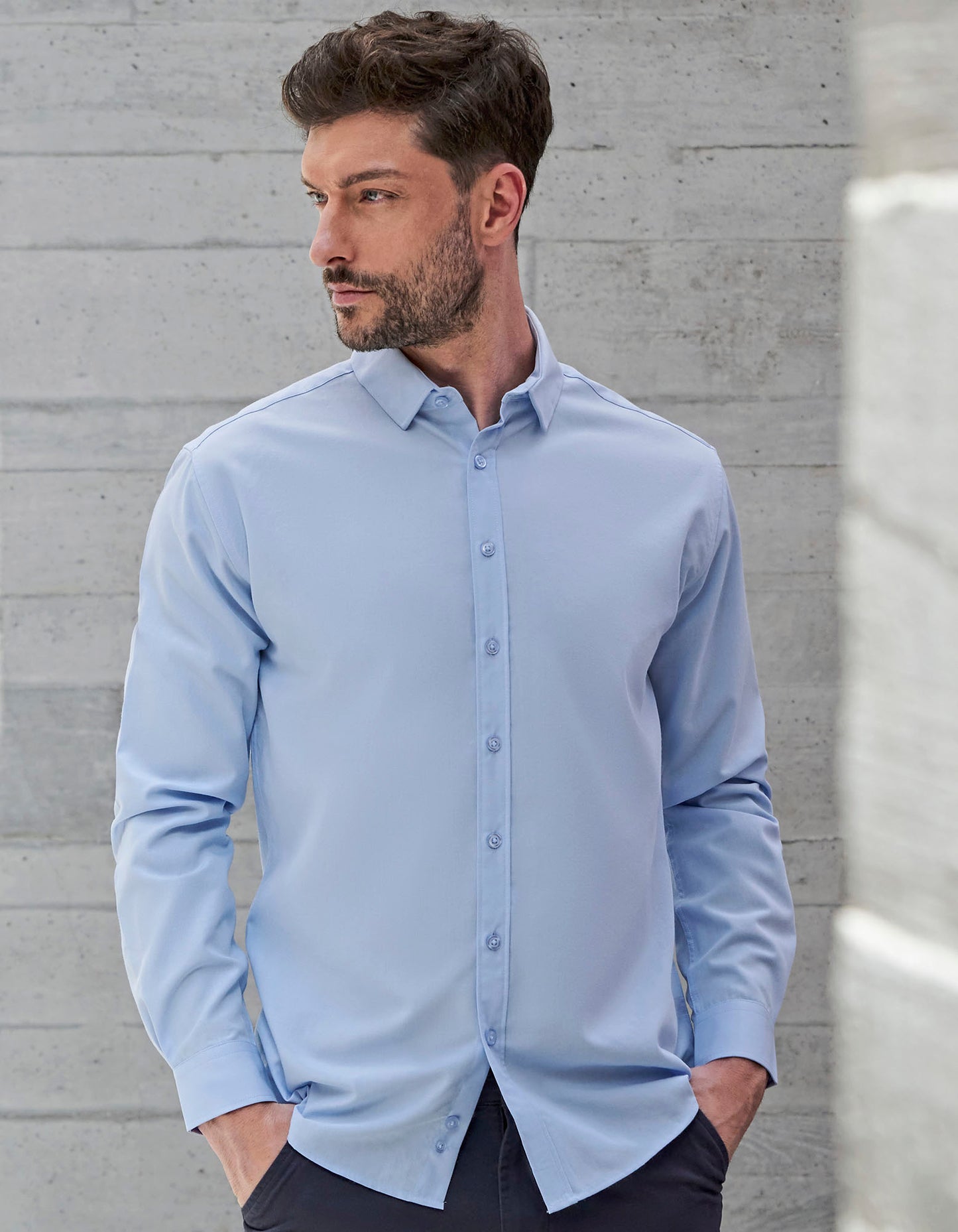 Men´s Long Sleeved ´Cotton Feel´ Coolplus® Shirt