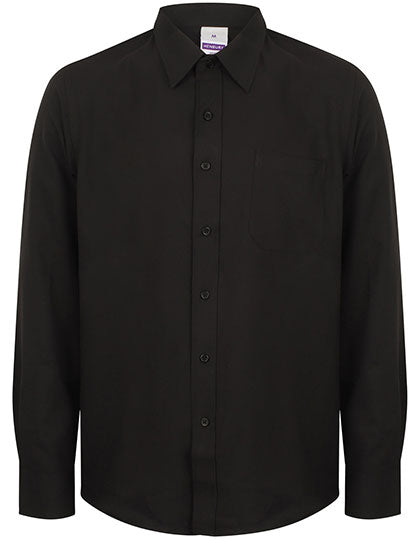 Men´s Wicking Long Sleeve Shirt in Black, Größe 4XL