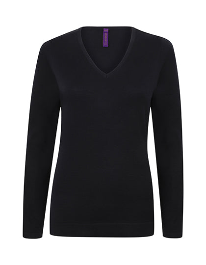 Ladies´ Lightweight V-Neck Jumper in Navy, Größe 4XL