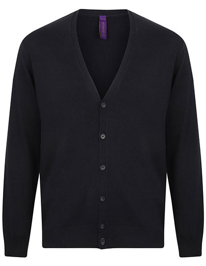 Men´s Lightweight V-Neck Cardigan in Navy, Größe 4XL