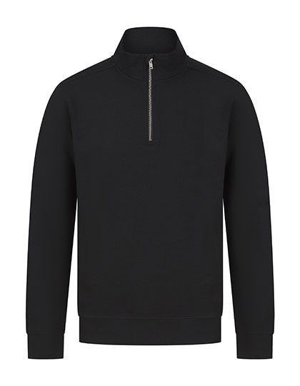 Unisex Sustainable 1/4 Zip Sweatshirt in Black, Größe 4XL