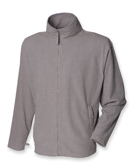 Men´s Microfleece Jacket in Heather Grey, Größe XXL