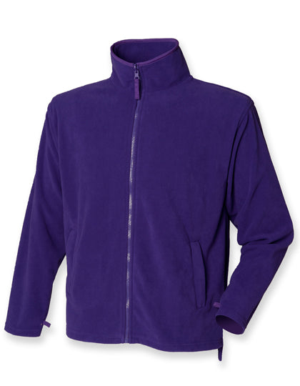 Men´s Microfleece Jacket in Purple, Größe XXL