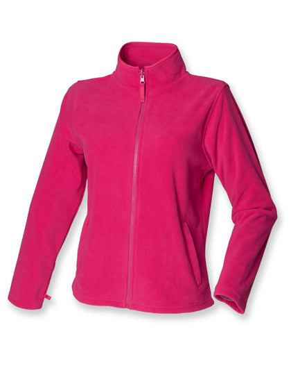 Ladies´ Microfleece Jacket in Fuchsia, Größe XXL