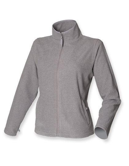 Ladies´ Microfleece Jacket in Heather Grey, Größe XXL