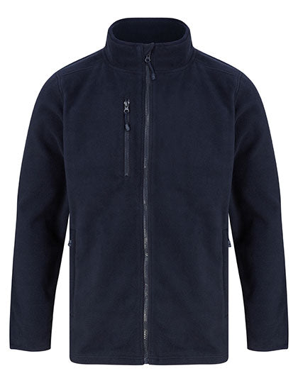 Recycled Polyester Microfleece Jacket in Navy, Größe 4XL