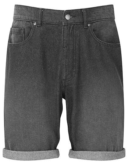 Men´s Denim Shorts in Black Denim, Größe XXL