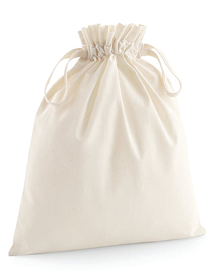 Organic Cotton Draw Cord Bag in Natural, Größe XS (10 x 15 cm)